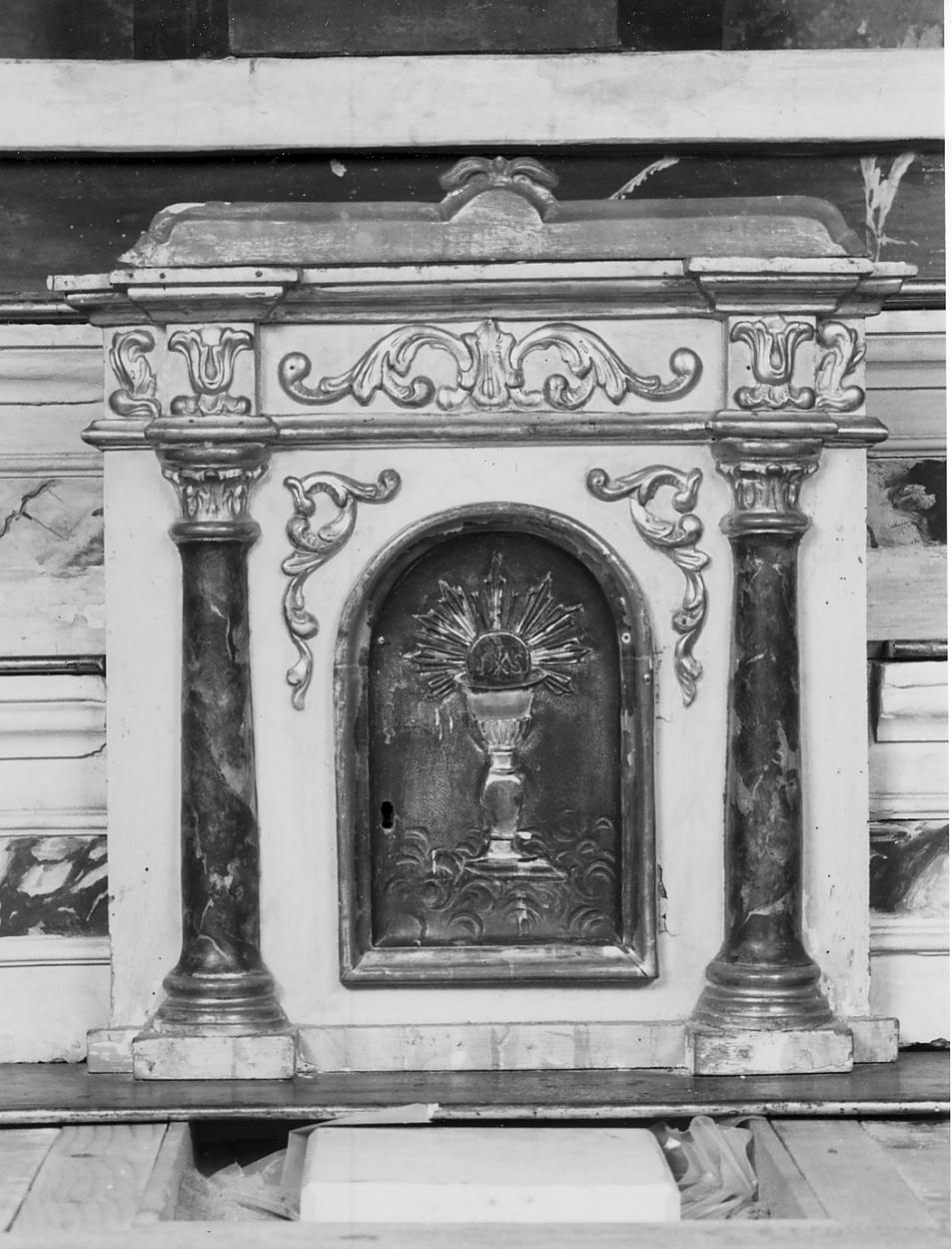 tabernacolo, elemento d'insieme - manifattura cremonese (prima metà sec. XIX)