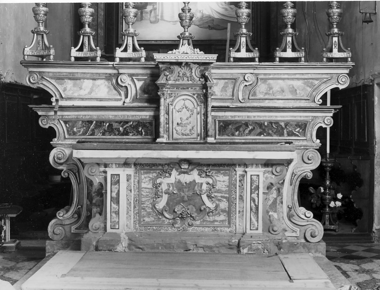 altare maggiore, complesso decorativo - manifattura cremonese (sec. XVIII)