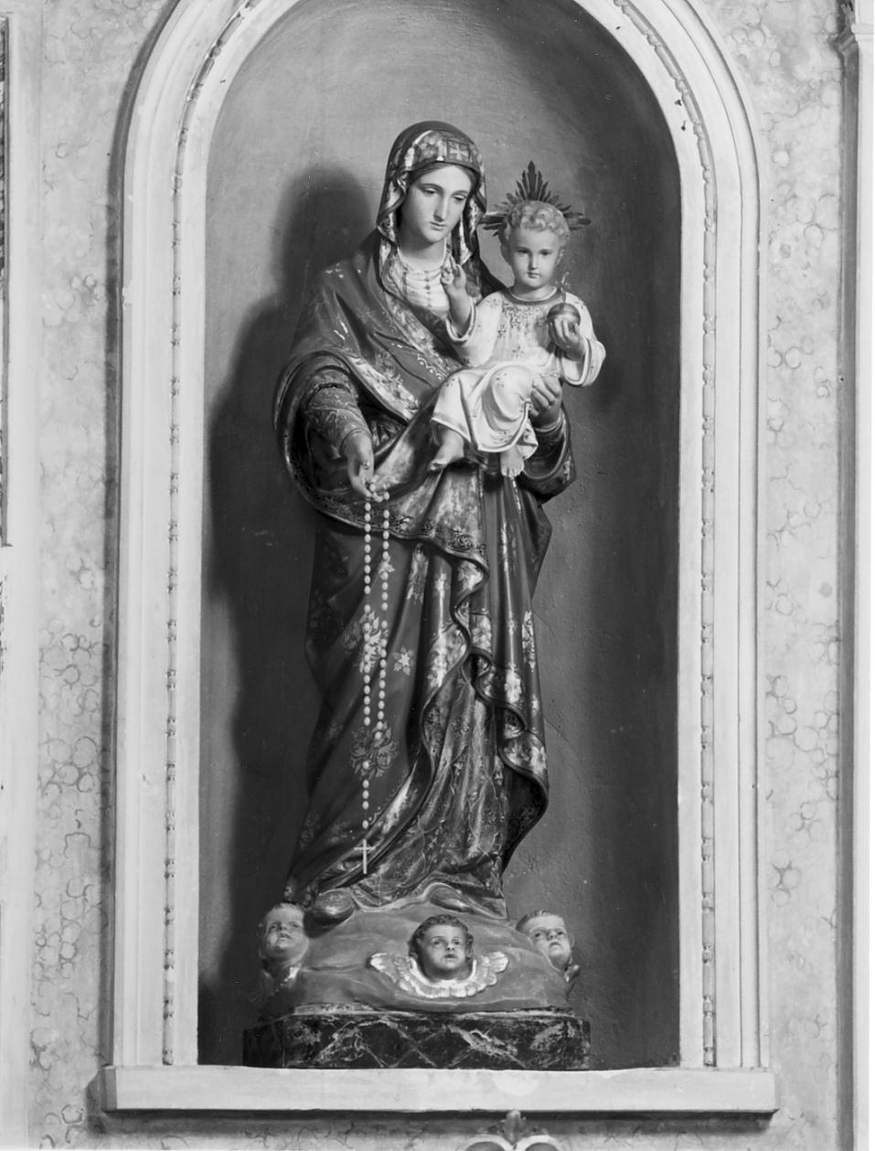 Madonna del Rosario (statua, opera isolata) - manifattura lombarda (prima metà sec. XIX)