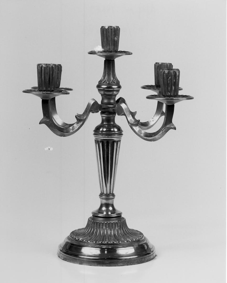 candelabro, serie - manifattura cremonese (sec. XIX)
