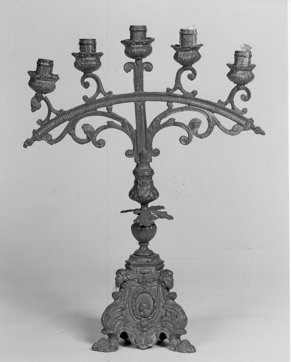 candelabro, serie - manifattura cremonese (sec. XVIII)