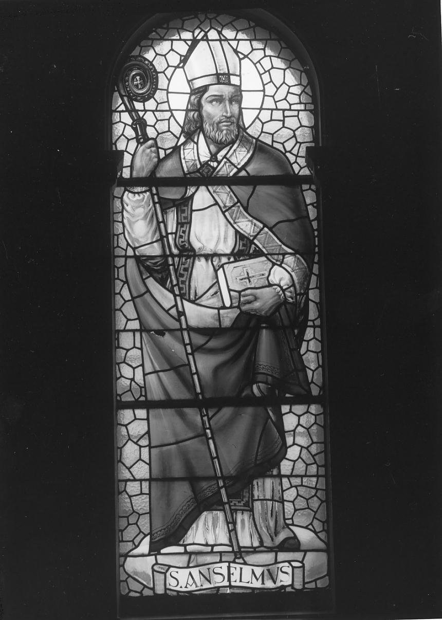 Sant'Anselmo (vetrata) di Semeghini Pio (sec. XX)