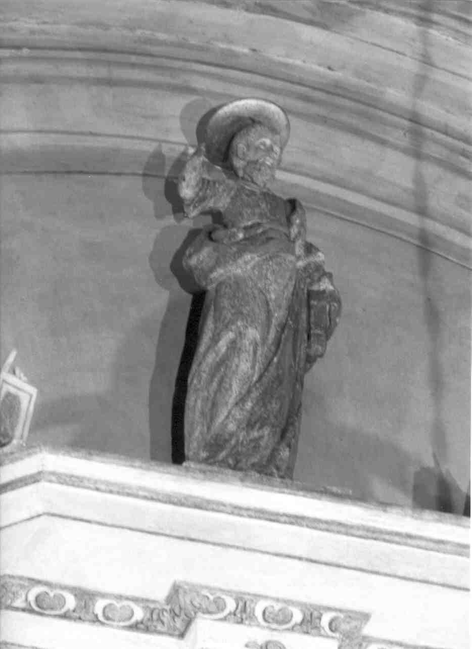 Santo (statua, elemento d'insieme) - bottega bresciana (sec. XVII)