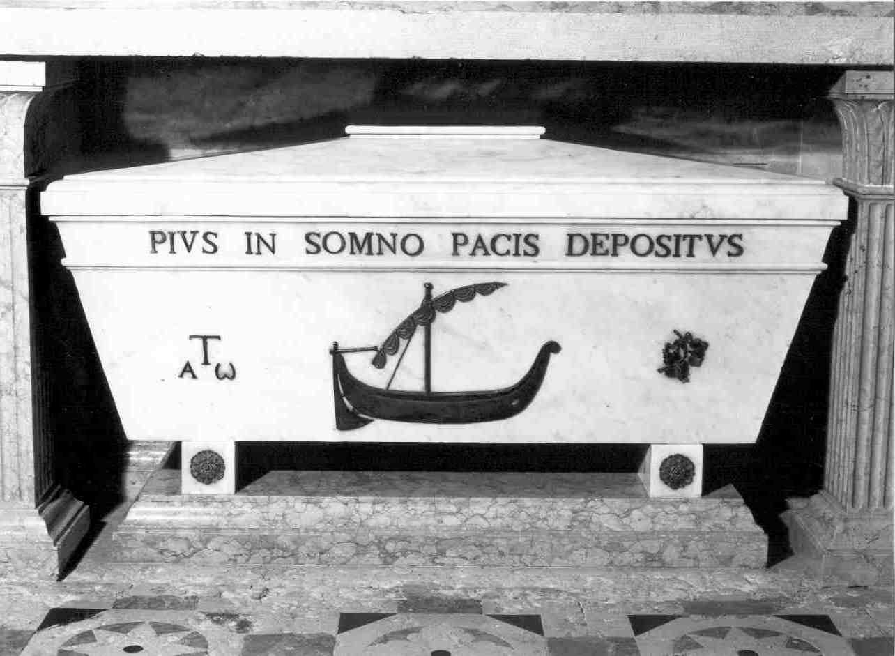 urna - a sarcofago, elemento d'insieme - ambito mantovano (sec. XIX)
