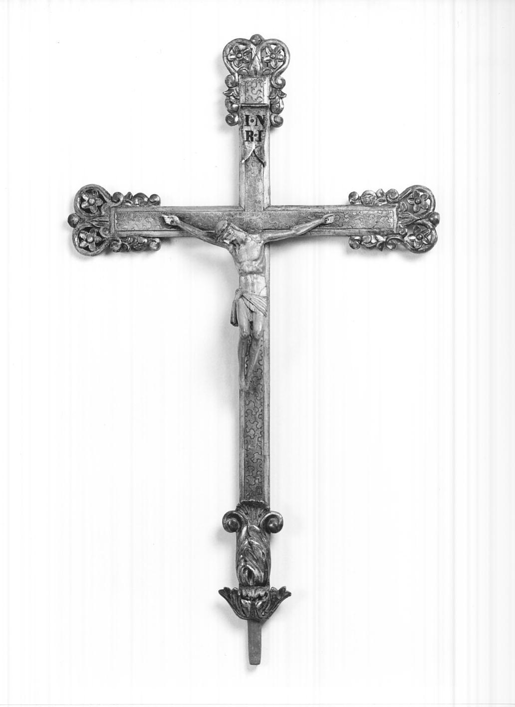 croce processionale, opera isolata - bottega cremonese (sec. XIX)