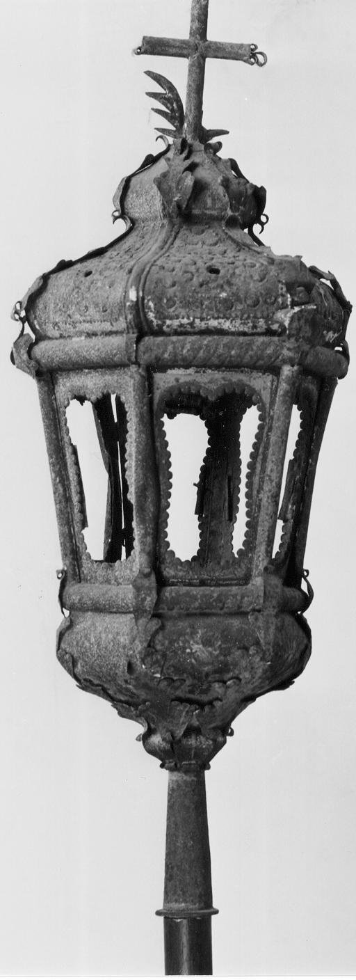 lanterna processionale, opera isolata - ambito italiano (metà sec. XVIII)
