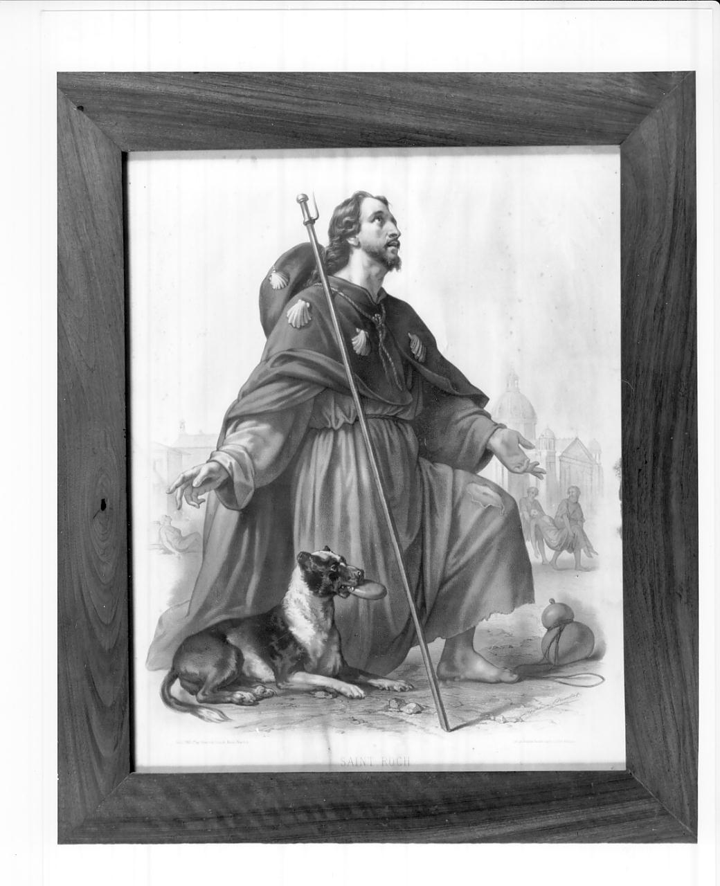 San Rocco (stampa) di Ducollet Josephine, Grellet Benoit-Alexandre (seconda metà sec. XIX)