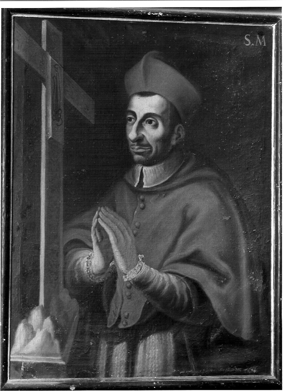 San Carlo Borromeo (dipinto, opera isolata) - ambito lombardo (sec. XVII)