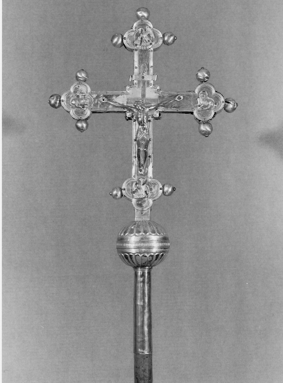 croce processionale, opera isolata - bottega lombarda (prima metà sec. XVI)