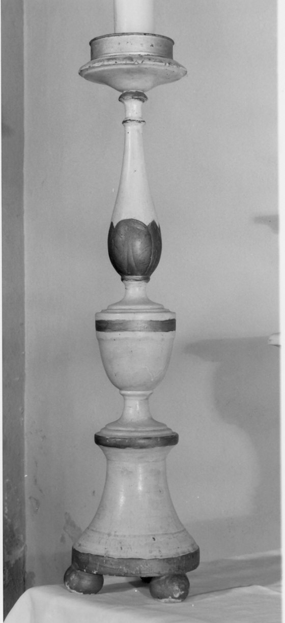 candeliere d'altare, serie - bottega lombarda (prima metà sec. XIX)