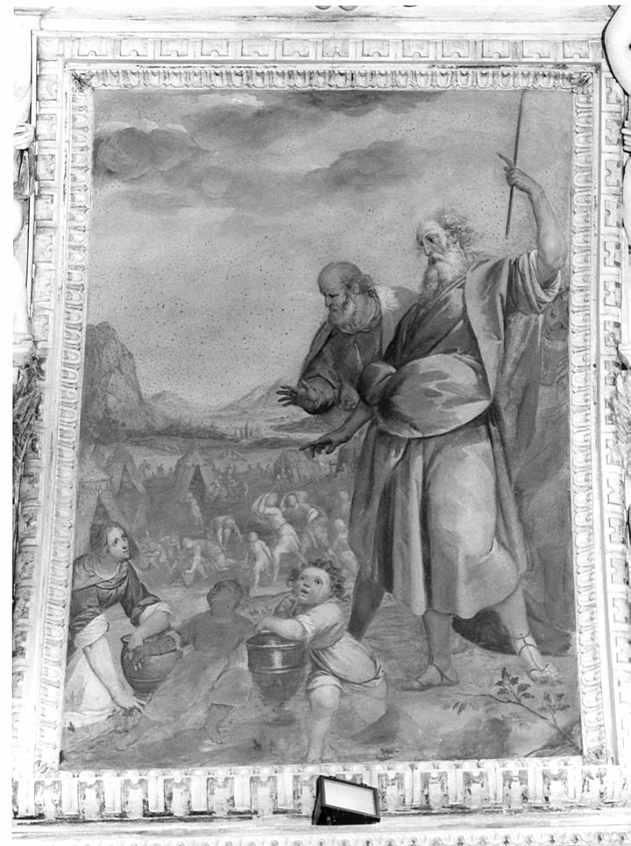 caduta della manna (dipinto, elemento d'insieme) di Bianchi Isidoro (sec. XVII)