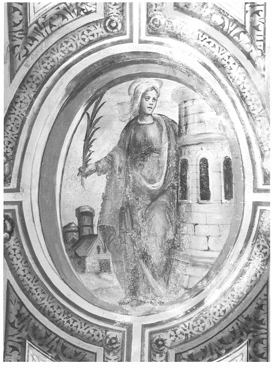 Santa Barbara (dipinto, elemento d'insieme) - ambito lombardo (sec. XVI)