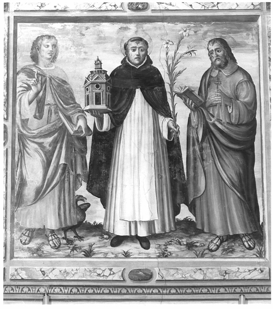 San Domenico (dipinto, elemento d'insieme) - ambito lombardo (sec. XVI)
