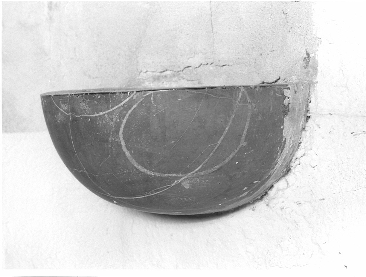 acquasantiera da parete, opera isolata - bottega lombarda (seconda metà sec. XIX)