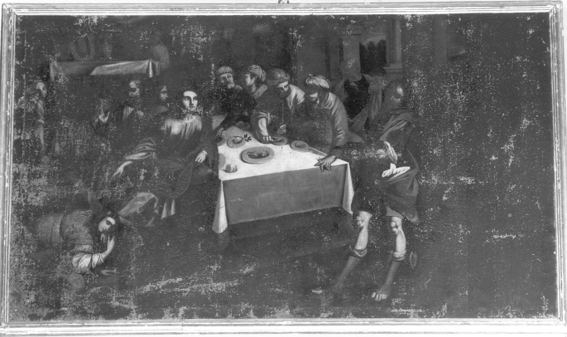 cena in casa di Simone il fariseo (dipinto, opera isolata) - ambito lombardo (prima metà sec. XVII)
