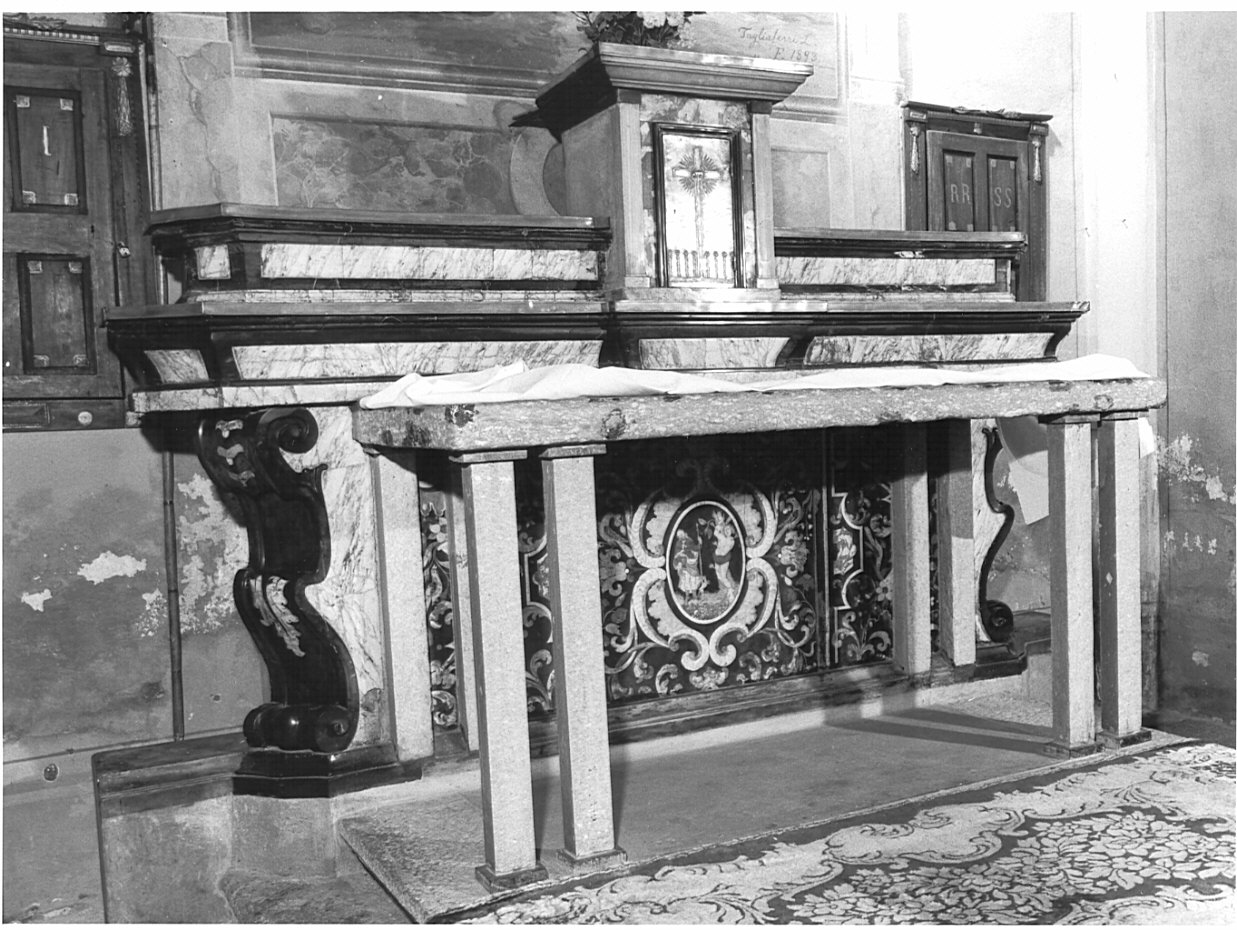altare, complesso decorativo - bottega lombarda (prima metà, prima metà sec. XVIII, sec. XX)