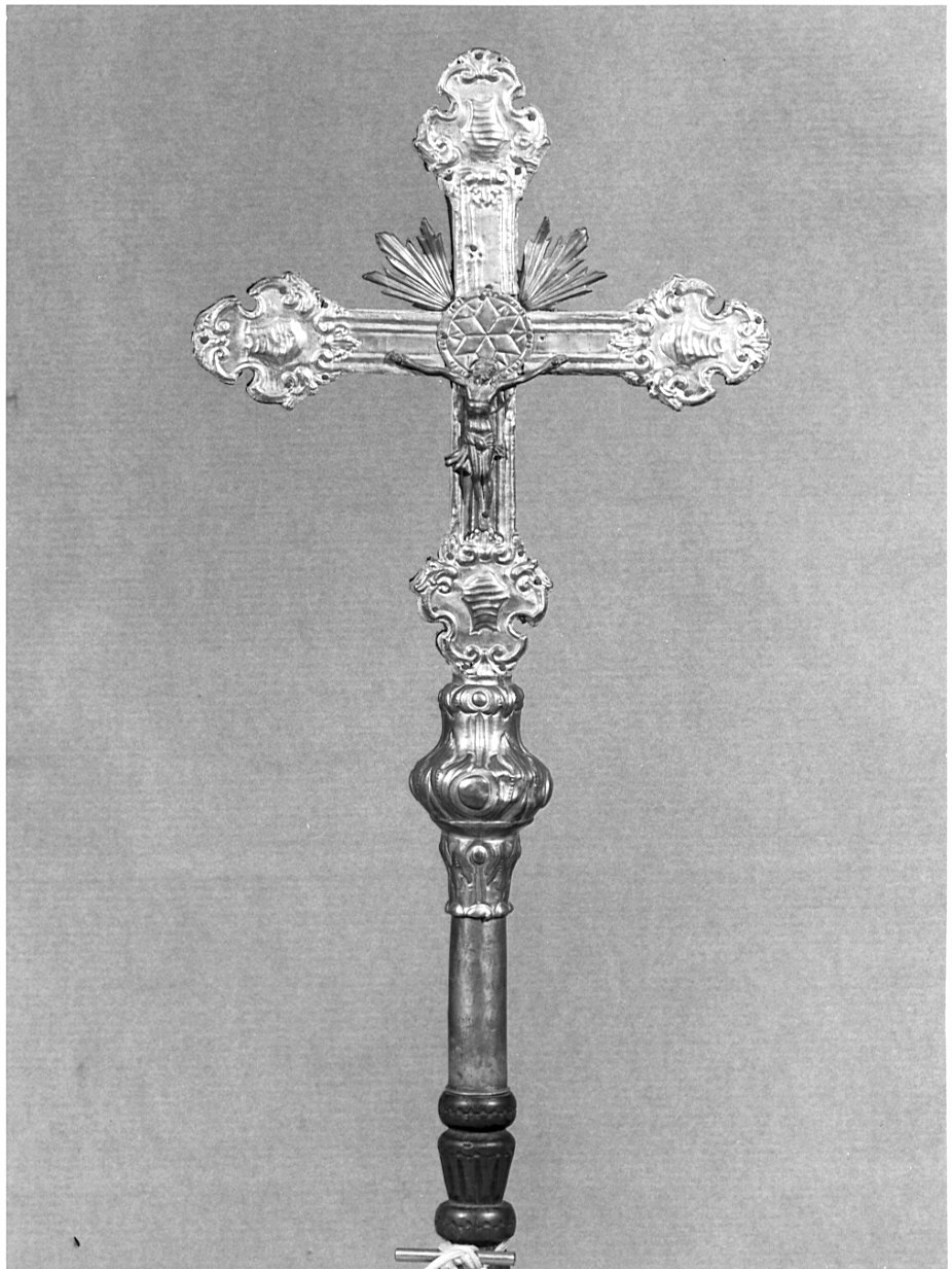 croce processionale, opera isolata - bottega lombarda (fine/inizio secc. XVII/ XVIII)