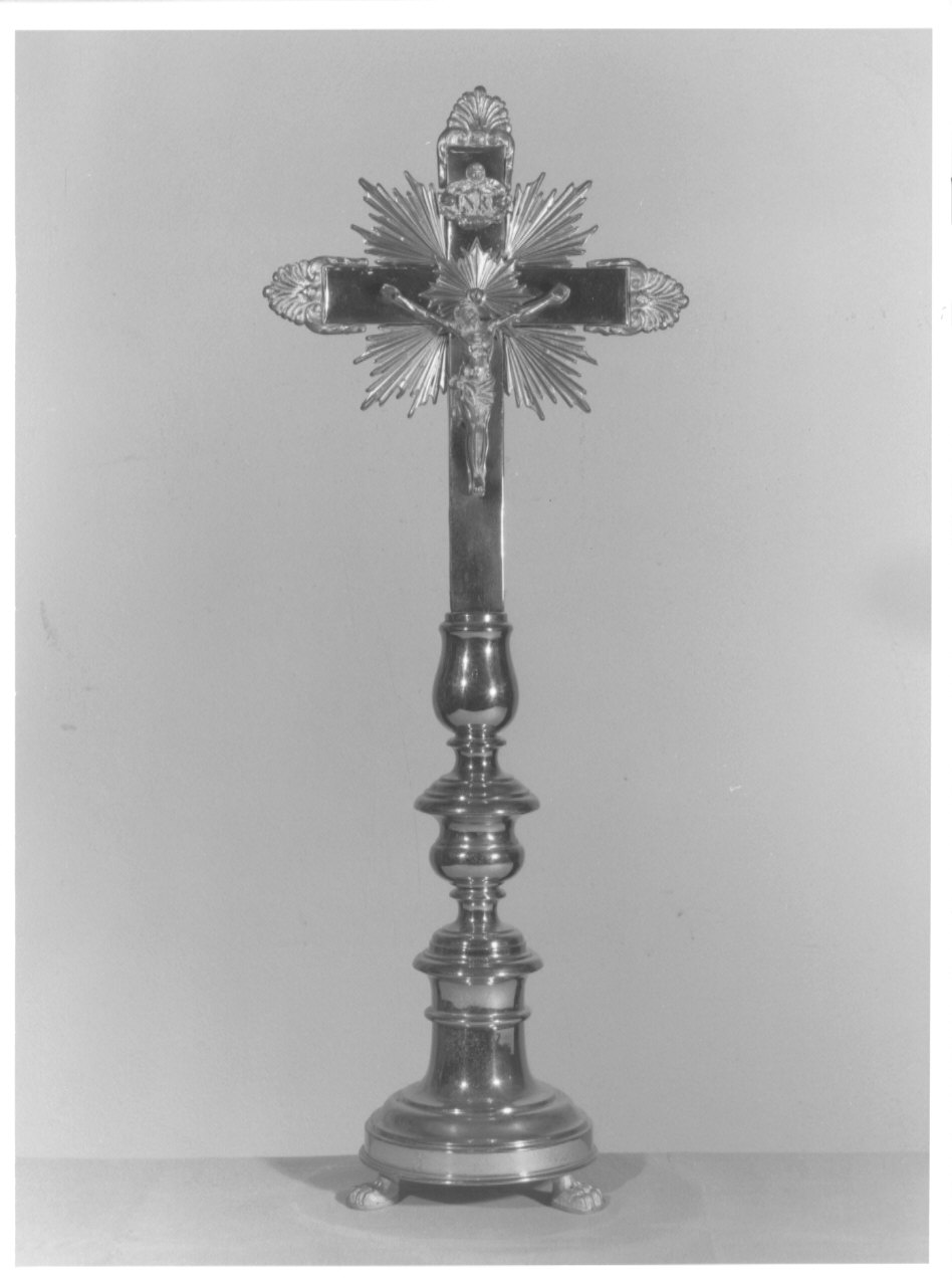 croce d'altare, opera isolata - bottega comacina (seconda metà sec. XIX)