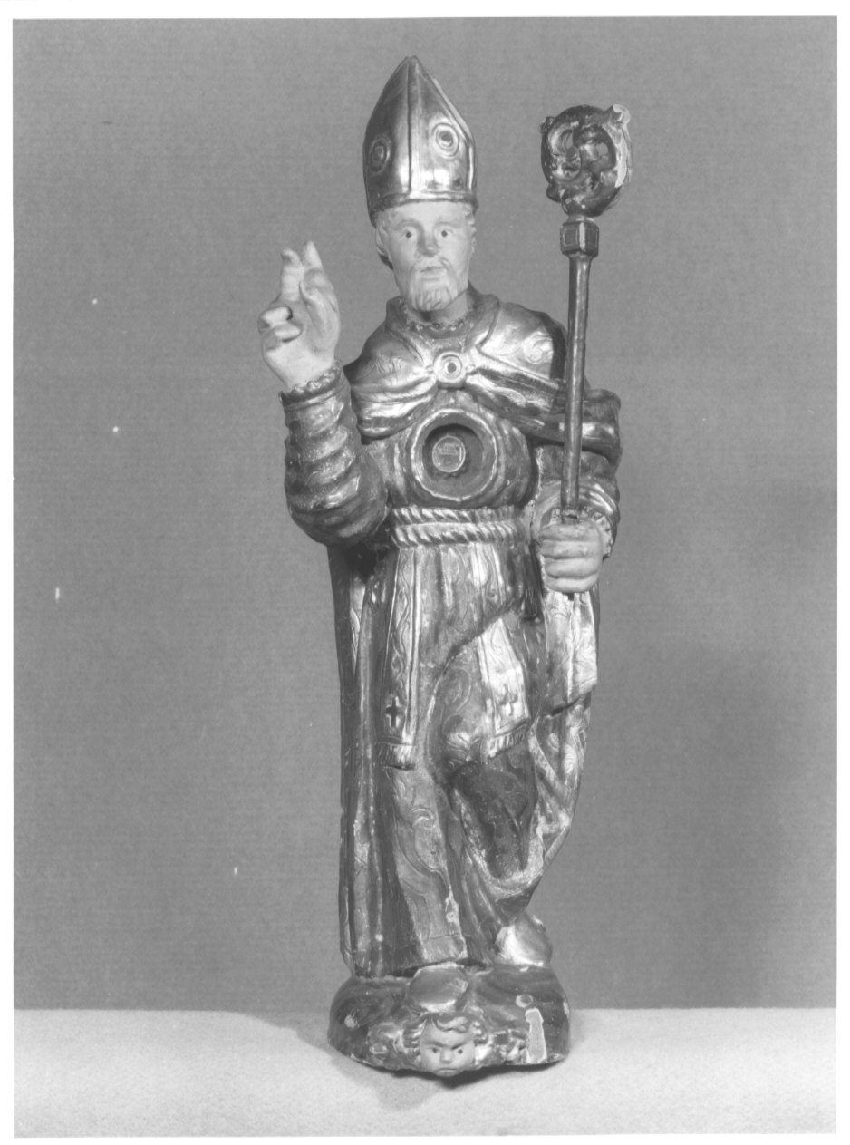 San Nicola di Bari (reliquiario - a statuetta, opera isolata) - bottega lombarda (seconda metà sec. XVII)