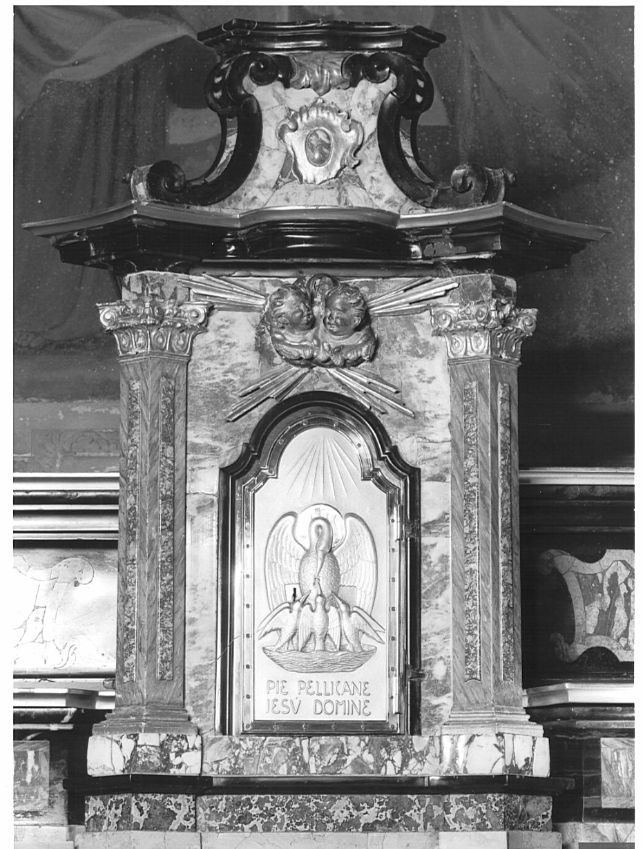 tabernacolo - a frontale architettonico, elemento d'insieme - bottega lombarda (sec. XVIII, sec. XX)