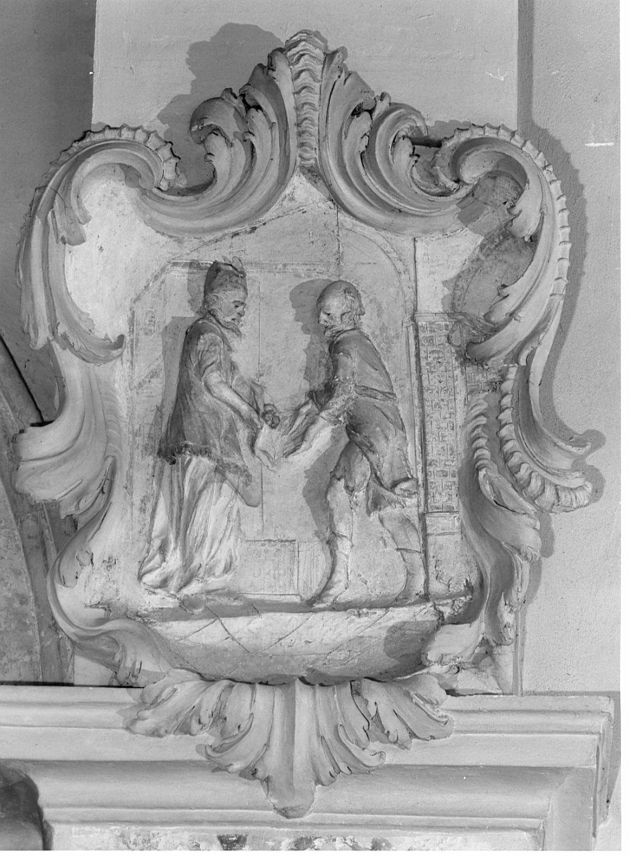 Isacco benedice Giacobbe (decorazione plastica, elemento d'insieme) - bottega lombarda (sec. XVIII)