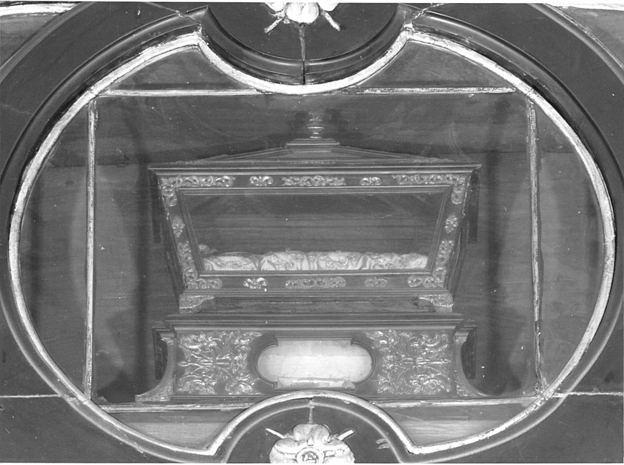 reliquiario a teca - a cassetta, opera isolata - bottega lombarda (sec. XVII)