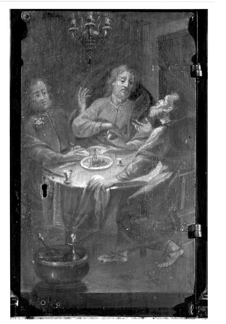 cena in Emmaus (dipinto, opera isolata) - ambito lombardo (secc. XVII/ XVIII)