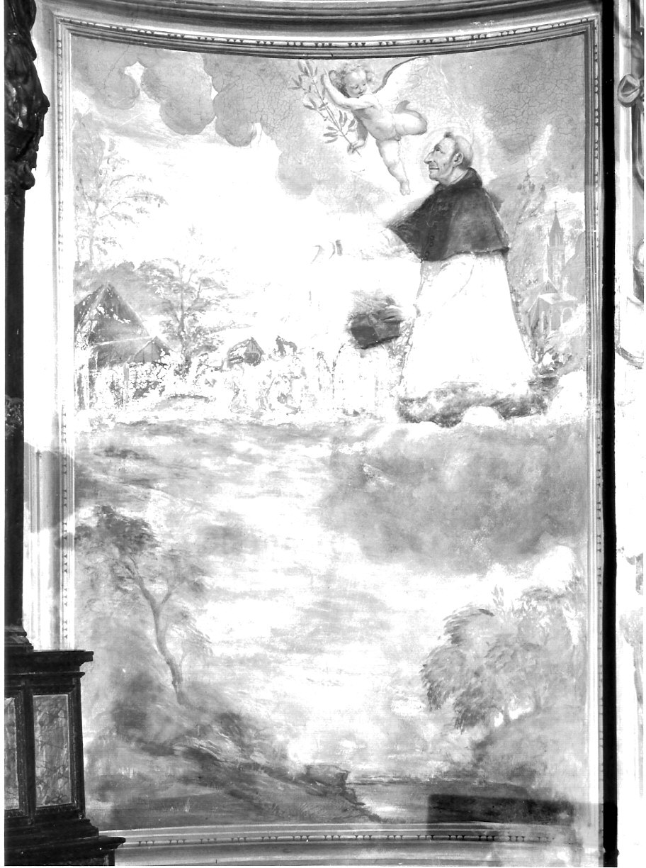 San Carlo Borromeo intercede presso la Madonna contro la peste (dipinto, elemento d'insieme) di Lampugnani Giovanni Francesco (attribuito), Lampugnani Giovanni Battista (attribuito) (sec. XVII)