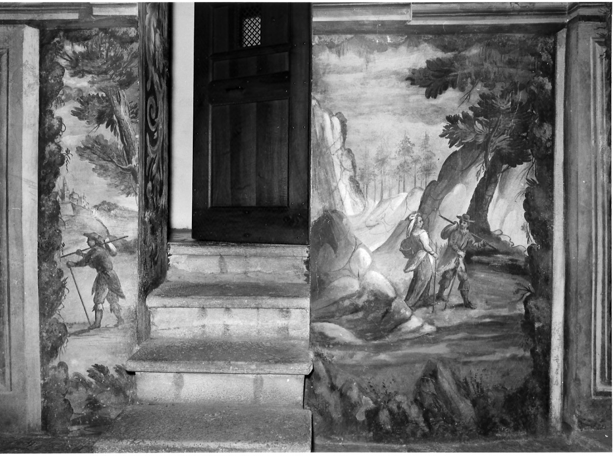 La Beata Giuliana sale con il fratello al Sacro Monte di Varese, beato (dipinto, elemento d'insieme) di Corona Pozzi Laura (attribuito) (sec. XVII)