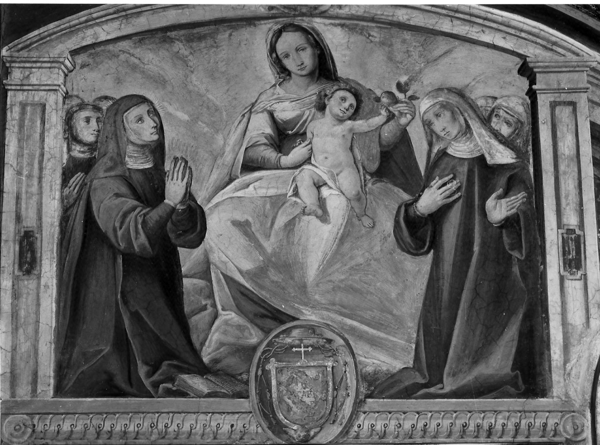 Madonna con Bambino e Santi (dipinto, elemento d'insieme) - ambito lombardo (prima metà sec. XVII)