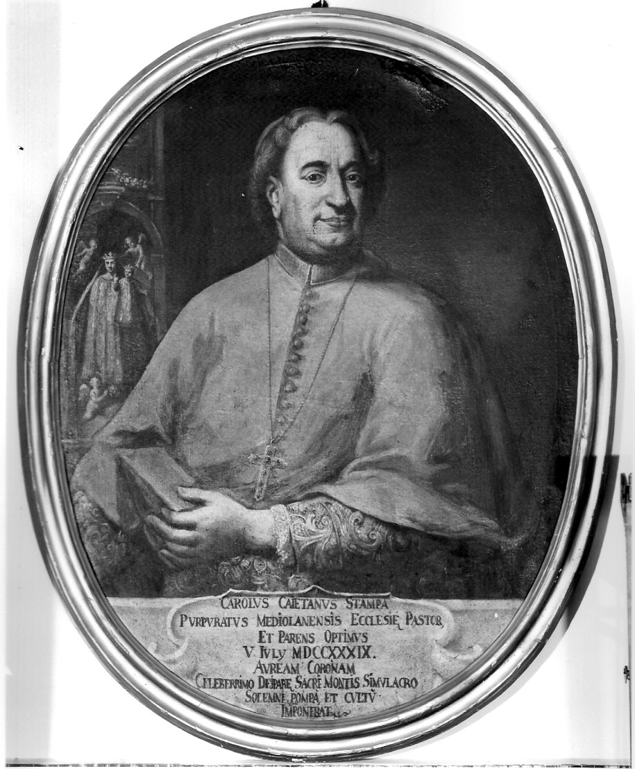 Cardinale Gaetano Stampa, ritratto a mezza figura di prelato (dipinto, opera isolata) - ambito lombardo (sec. XVIII)