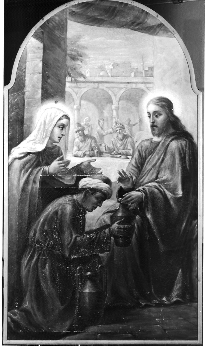 nozze di Cana (dipinto, opera isolata) - ambito lombardo (fine sec. XIX)