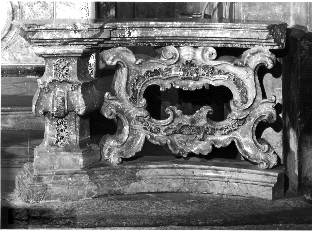 balaustrata di altare, opera isolata - bottega lombarda (inizio sec. XVIII)