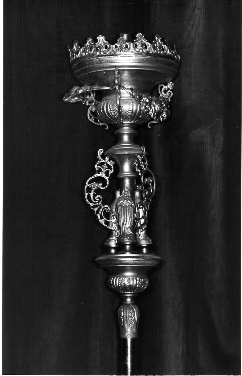 candelabro portatile, coppia - bottega lombarda (secc. XIX/ XX)