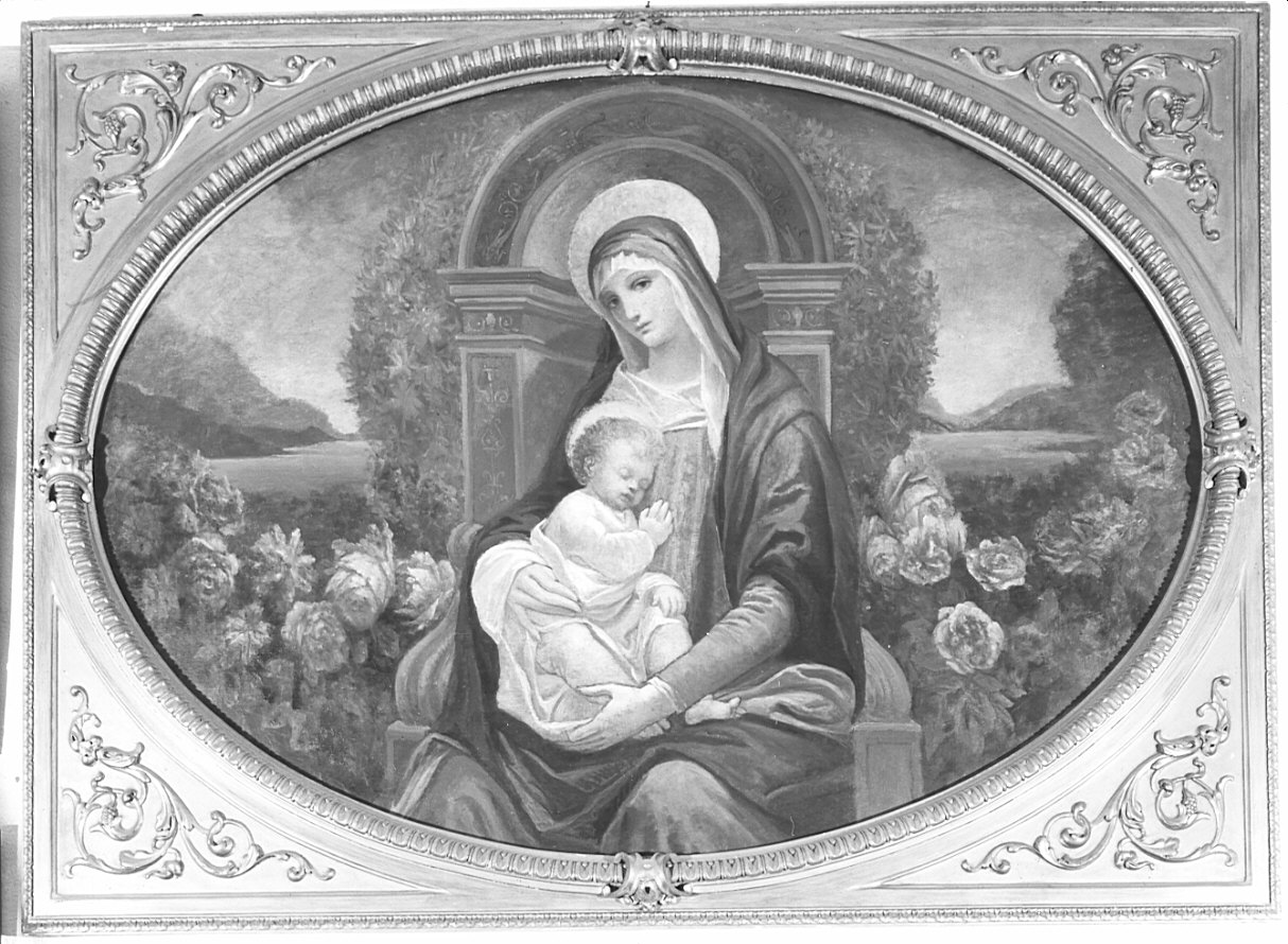 Madonna con Bambino (dipinto, opera isolata) - ambito italiano (sec. XIX)
