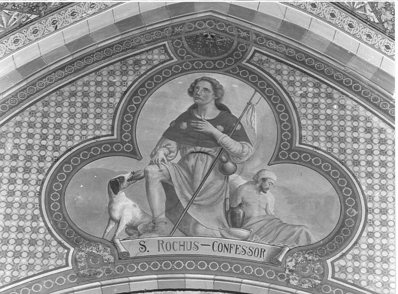 San Rocco (dipinto, elemento d'insieme) di Barabini Gaetano (attribuito) (sec. XIX)