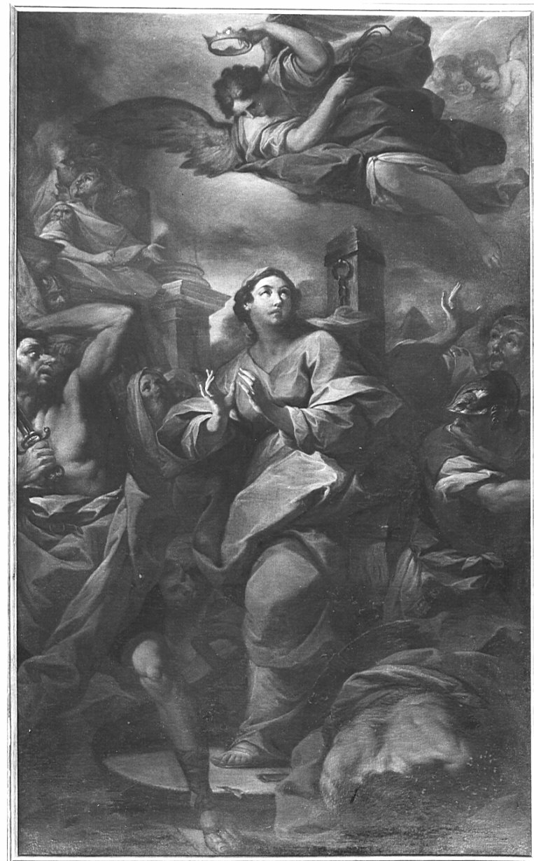 martirio di Santa Caterina d'Alessandria (dipinto, opera isolata) di Ronchelli Giovanni Battista (sec. XVIII)