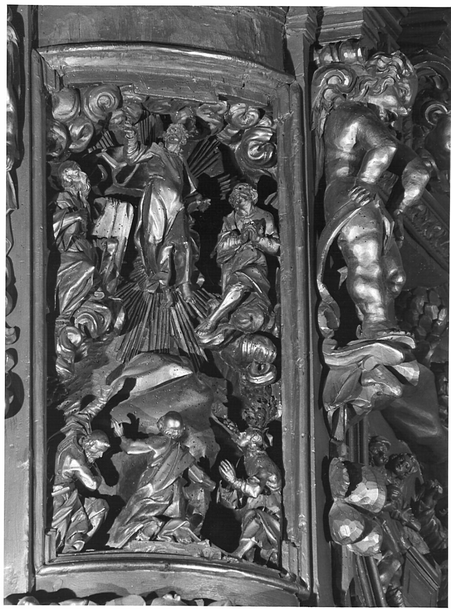 ascensione di Cristo (formella, elemento d'insieme) di Castelli Bernardo detto Borromini Bernardo (sec. XVII)