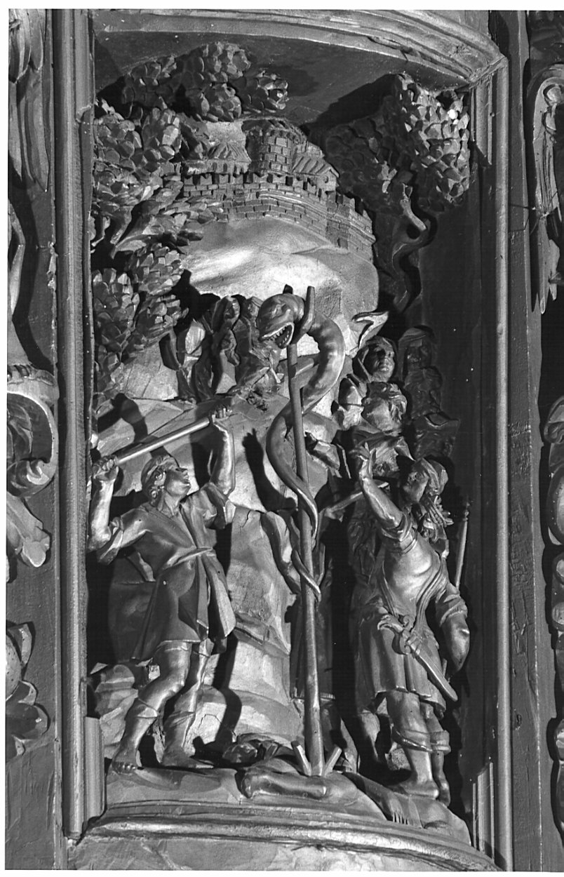 Mosè e il serpente di bronzo (formella, elemento d'insieme) di Castelli Bernardo detto Borromini Bernardo (sec. XVII)