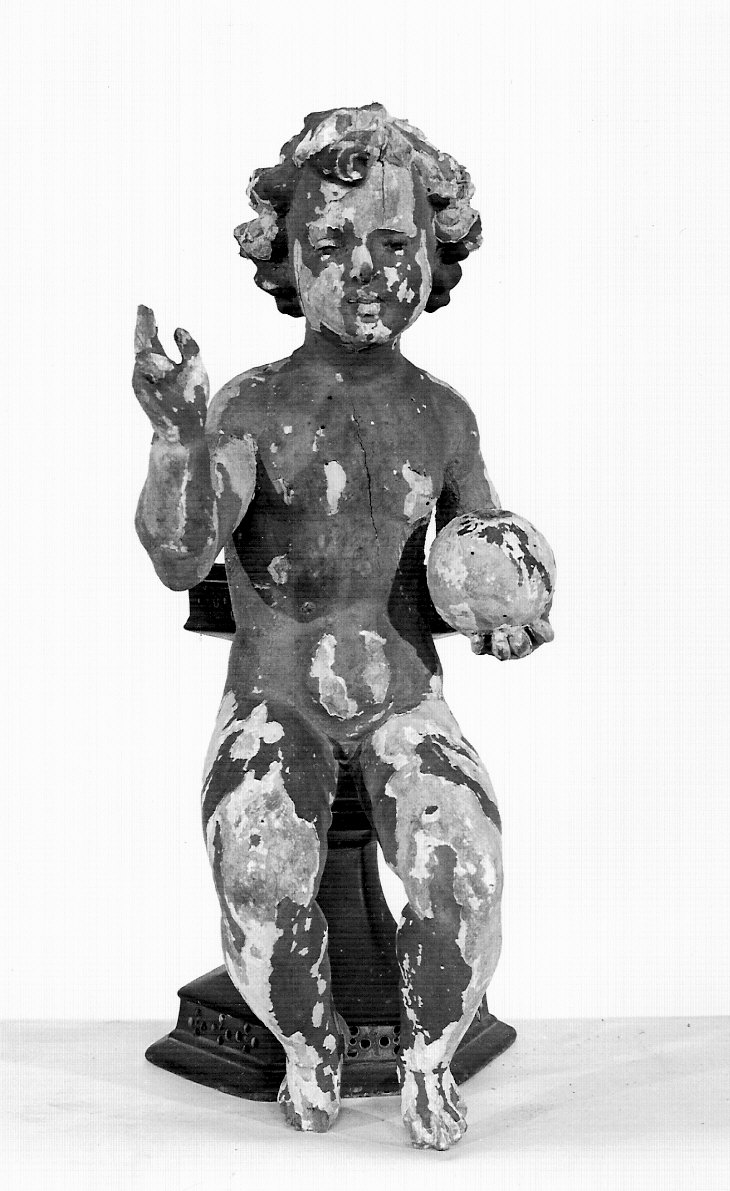 putto con sfera (scultura, opera isolata) - bottega lombarda (sec. XVIII)