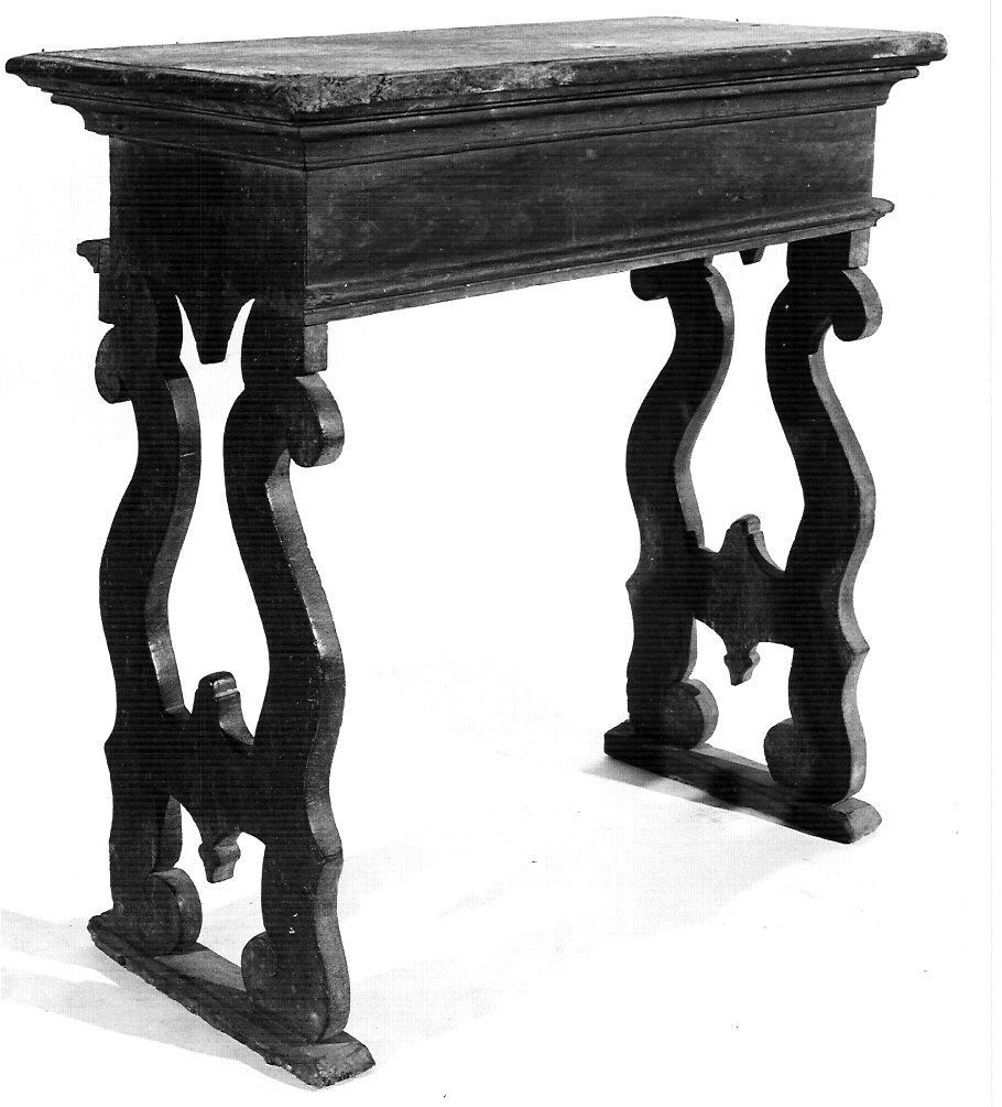 tavolino, opera isolata - ambito lombardo (fine/inizio secc. XVII/ XVIII)