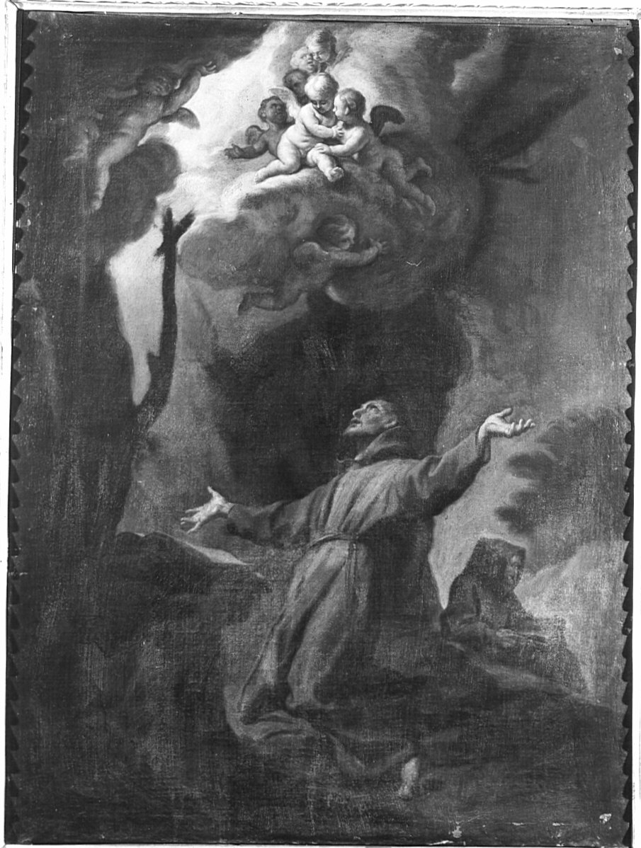 estasi di San Francesco d'Assisi (dipinto, opera isolata) - ambito lombardo (sec. XVII)