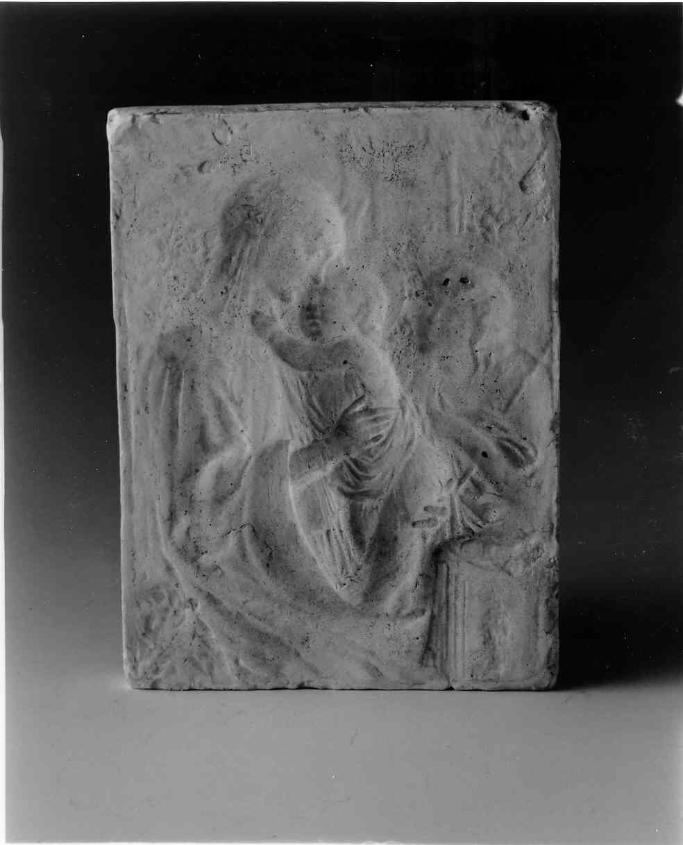 Madonna, Madonna con Bambino e San Giovannino (rilievo, opera isolata) - ambito lombardo (ultimo quarto sec. XIX)