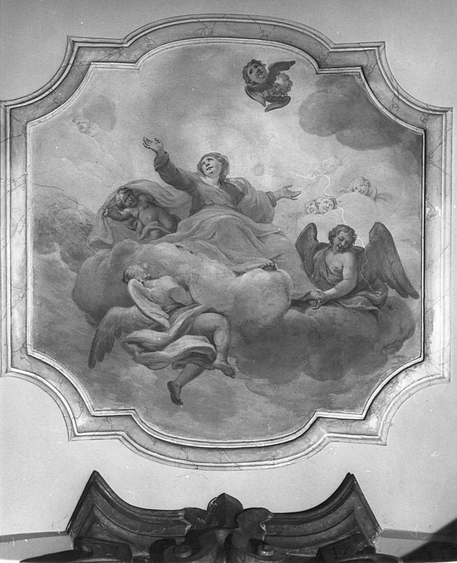 assunzione della Madonna (dipinto, opera isolata) di Crastona Giuseppe (attribuito) (sec. XVIII)