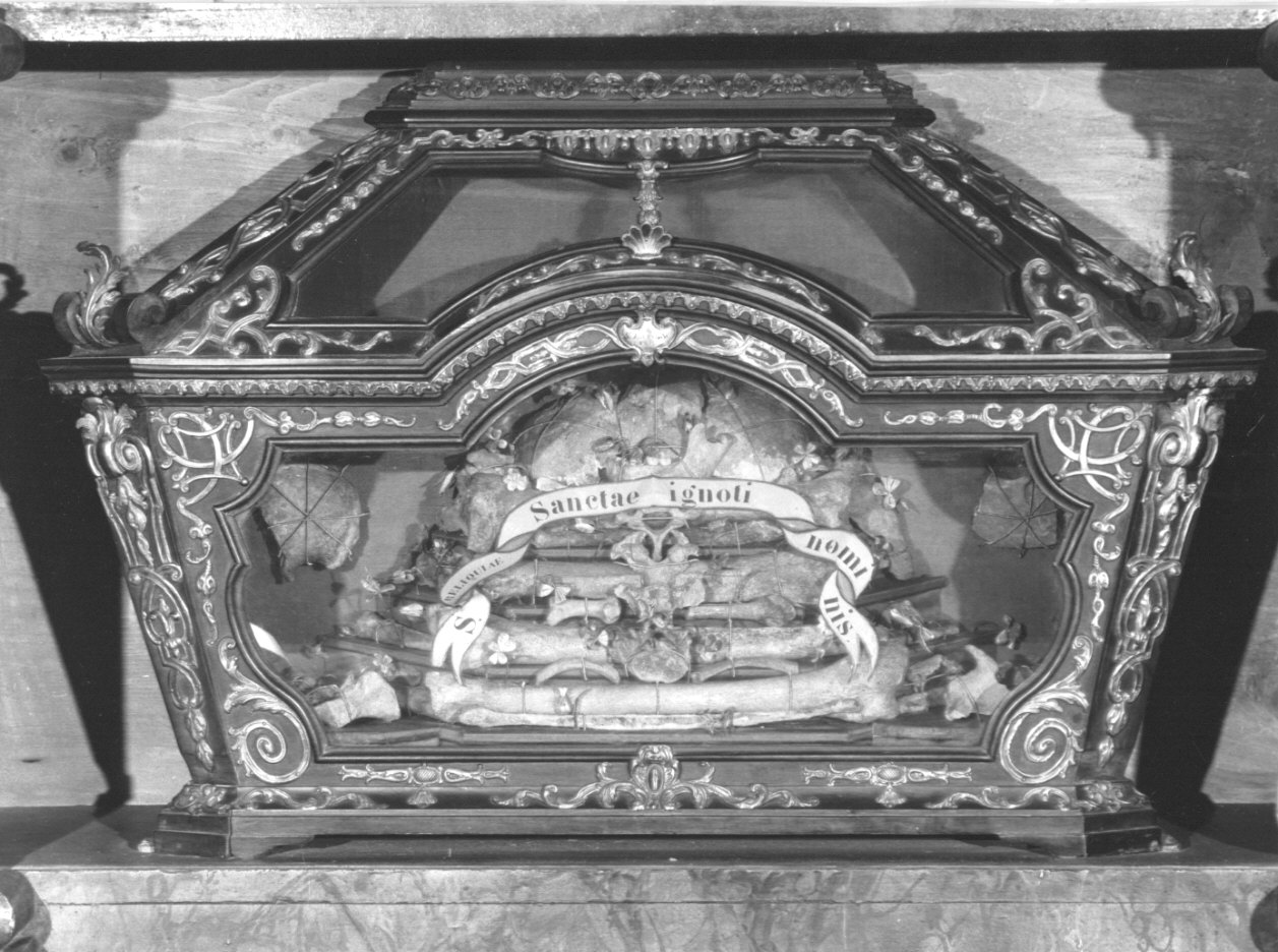 reliquiario a teca, opera isolata - bottega lombarda (seconda metà sec. XVII)