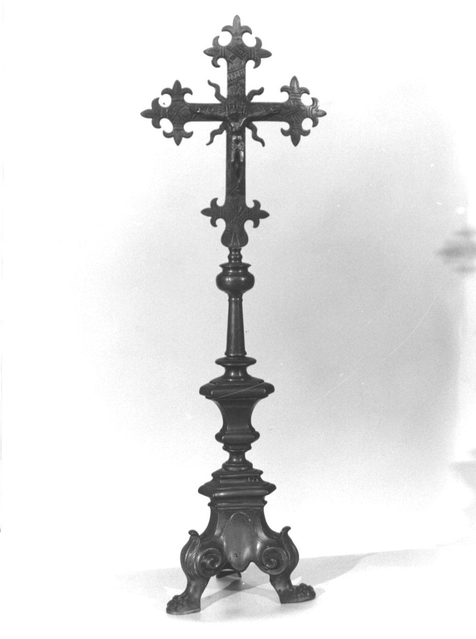 croce d'altare, opera isolata - bottega lombarda (sec. XIX)