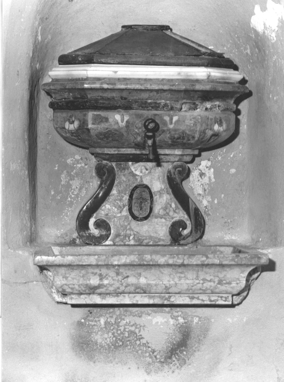 lavabo, opera isolata - bottega lombarda (sec. XVIII)