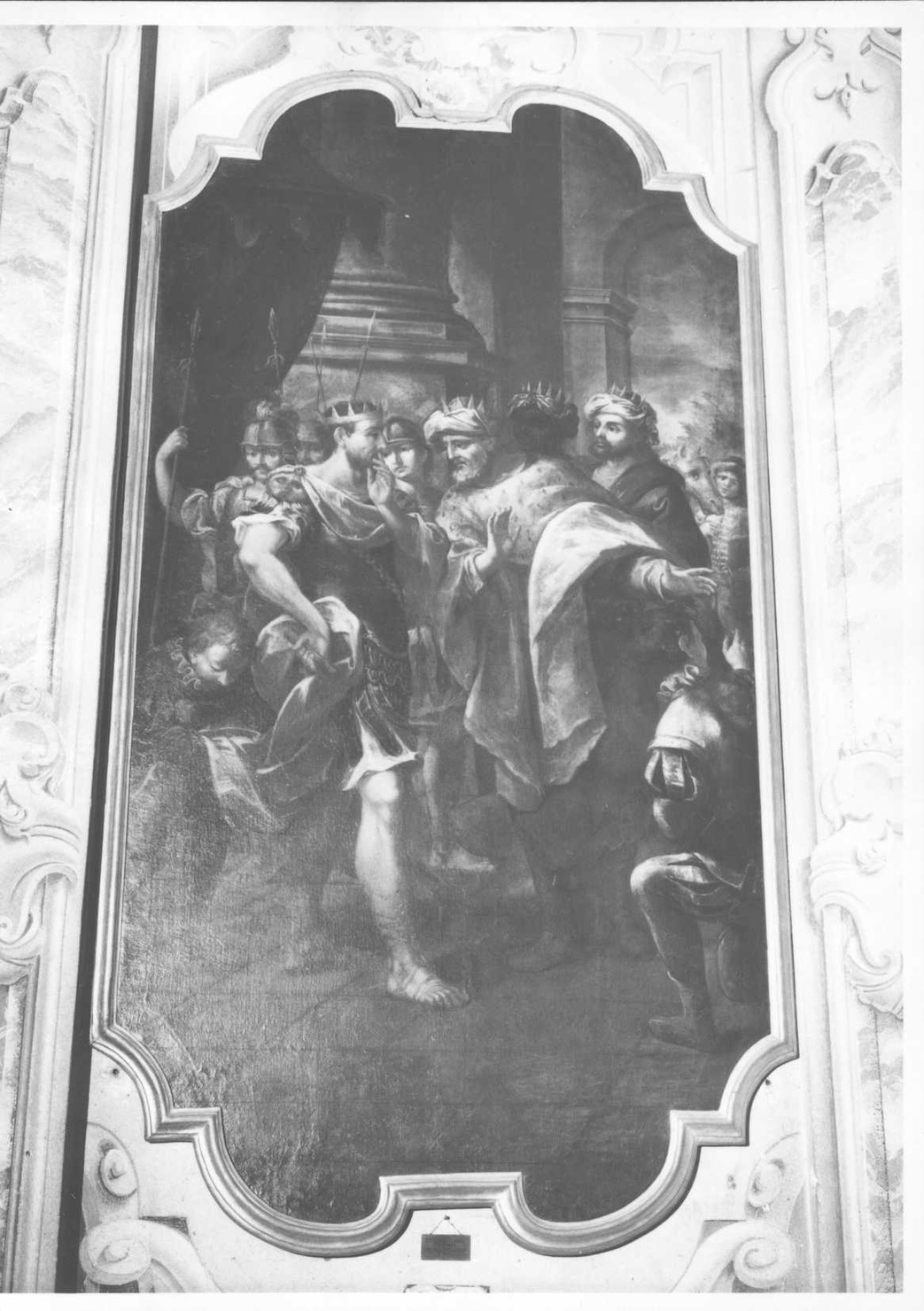 Visita dei re Magi ad Erode (dipinto) - ambito lombardo (inizio sec. XVIII)