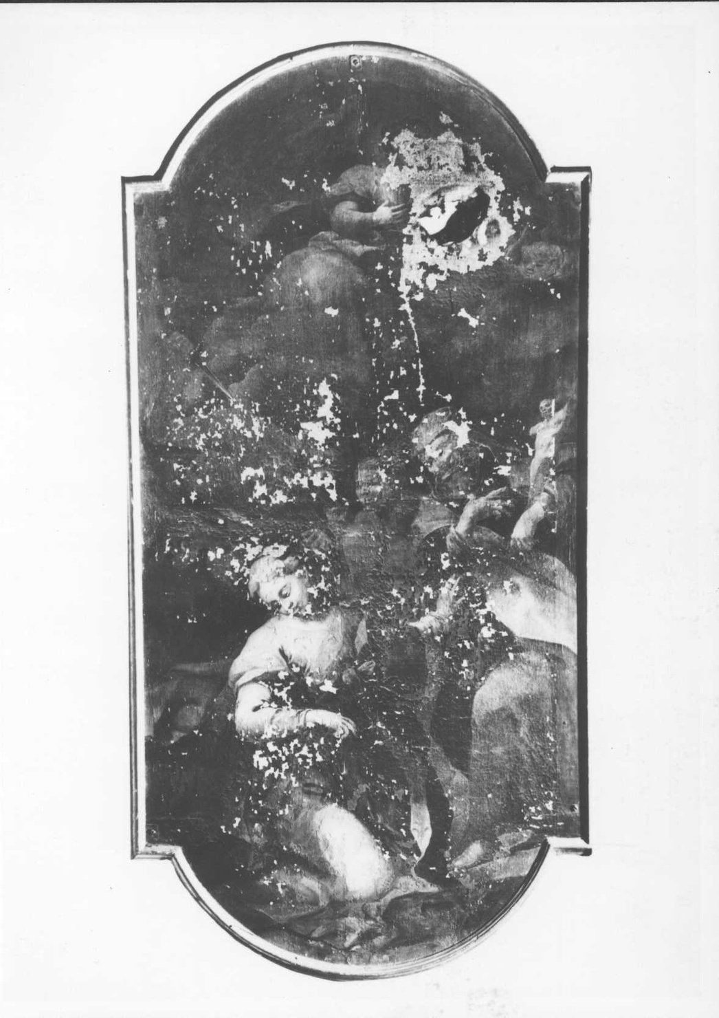 figura femminile tentata (dipinto) - ambito lombardo (sec. XVIII)