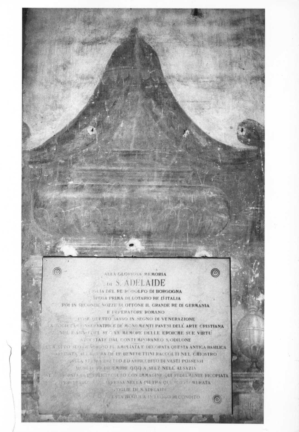 monumento funebre (dipinto, frammento) - ambito lombardo (secc. XVII/ XVIII)